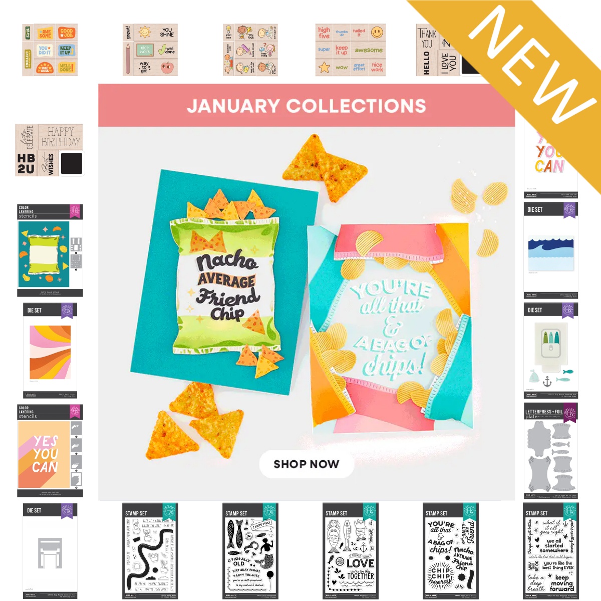 Food Stamps Snacks - Liebevolle Wellenlinien Snack-Wellen Metall-Stanzformen Klare Stempel