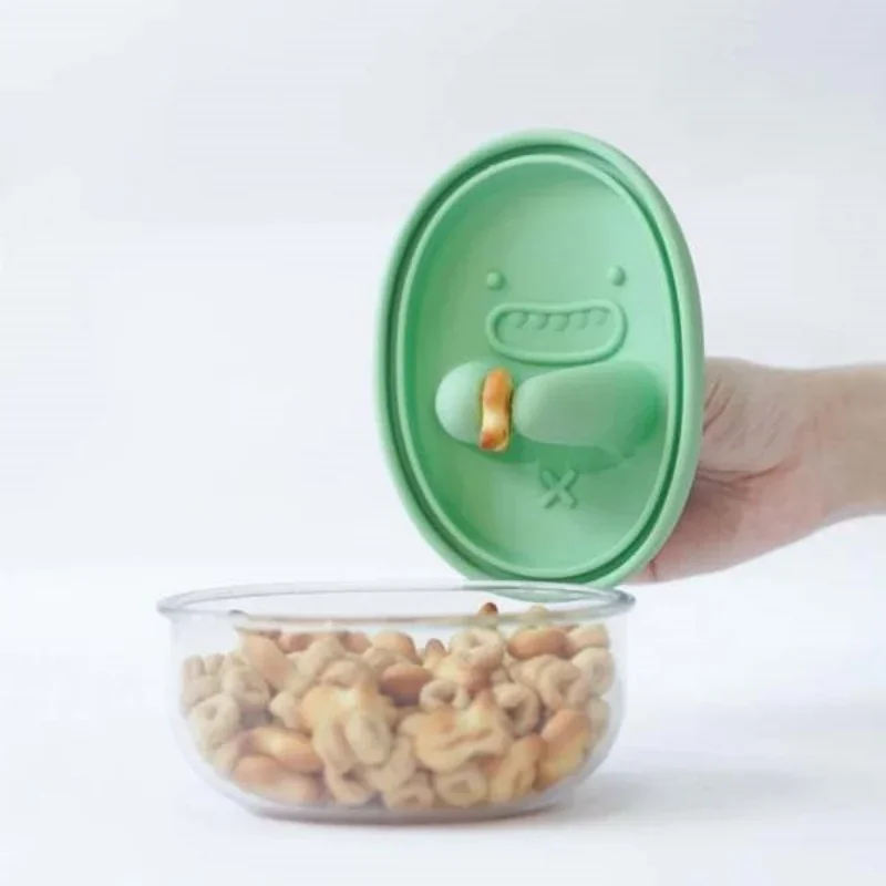 Food Snacks Packaging - Freihändige Snackbox, kein Krümel, Snack-Aufbewahrungsbox, Cartoon-Keksdose,