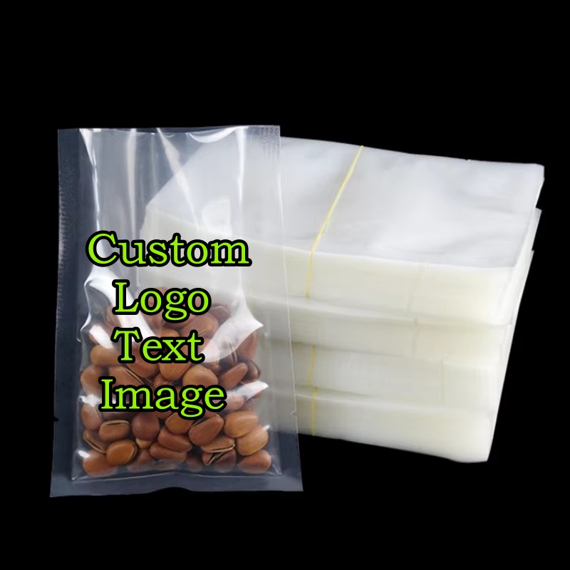 Logo Food Snack - 100 Stück Offene Transparente Vakuum-Plastikbeutel DIY