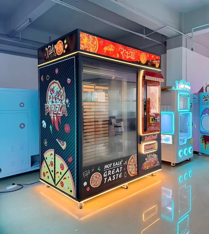 Food Snacks Corner - Fertiggerichte Pizza-Verkaufsautomat Maßgeschneiderte Kompakte Indoor-Verkaufslösung für