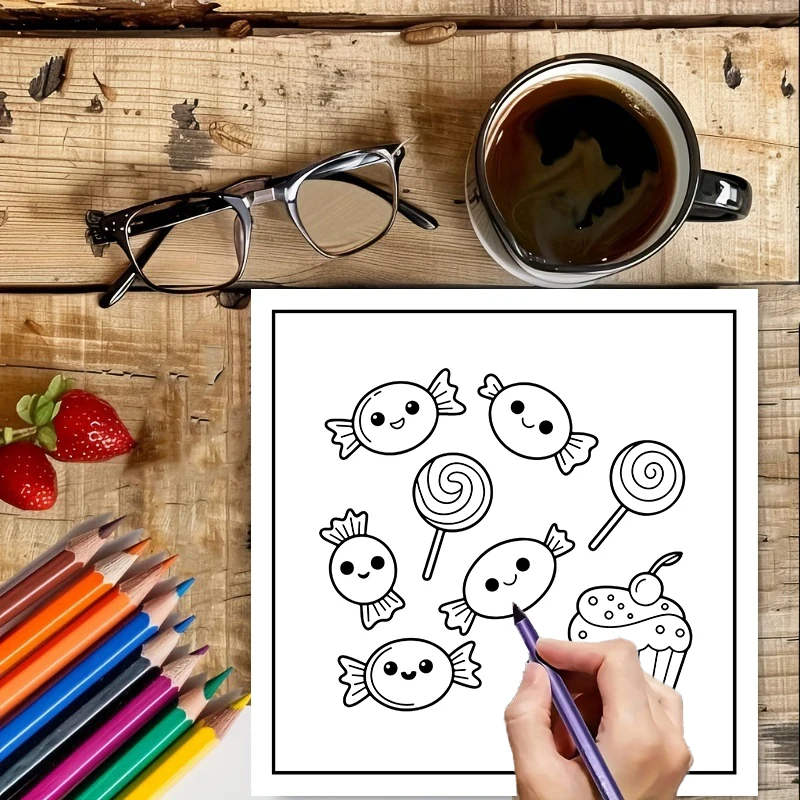Malbuch „Essen, Trinken & Süße – Food Y Snacks Coloring Book Bewertung und Preis