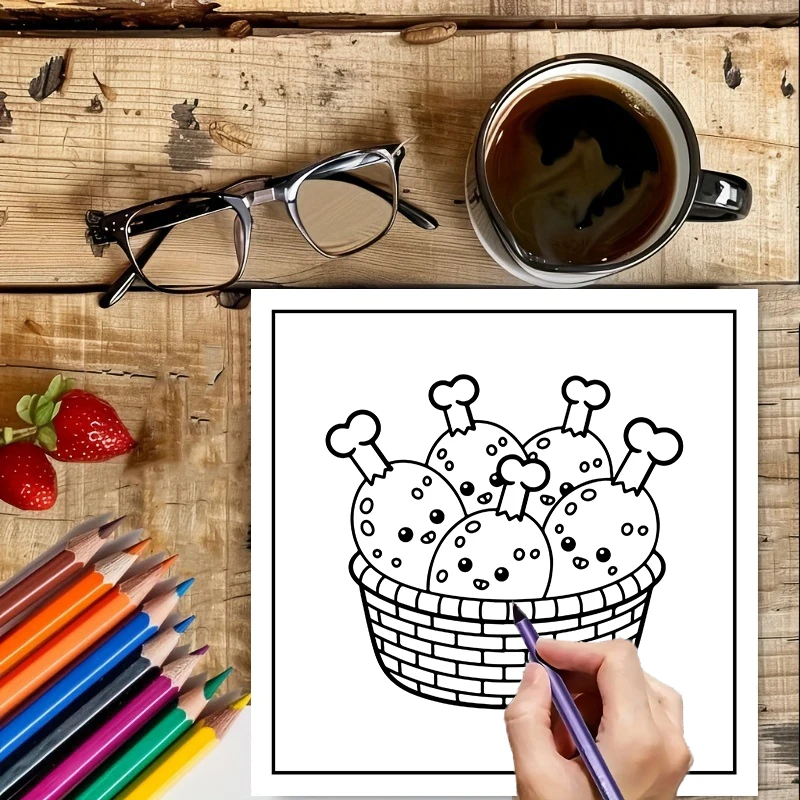 Malbuch „Essen, Trinken & Süße – Food Y Snacks Coloring Book Bewertung und Preis