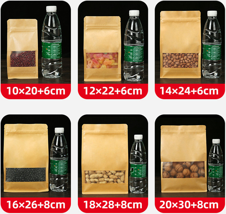 50 Stück 3D-Stehbeutel aus Kra – Logo Food Snack Bewertung und Preis
