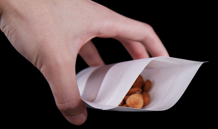 100 Stück Standbeutel aus weiß – Logo Food Snack Bewertung und Preis